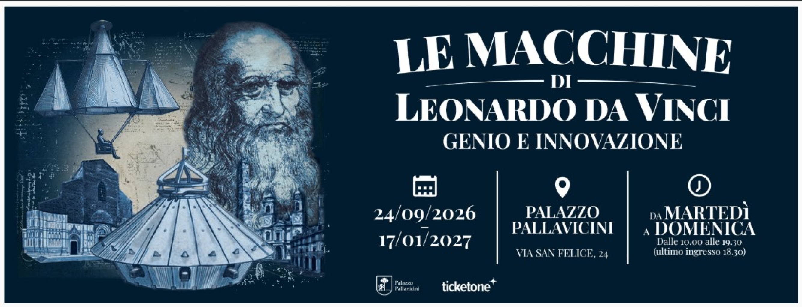 Le macchine di Leonardo da Vinci. Genio e Innovazione . Palazzo Pallavicini